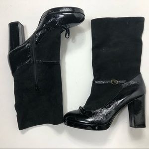 Marc By Marc Jacobs Suede Patent Leather Boots 40